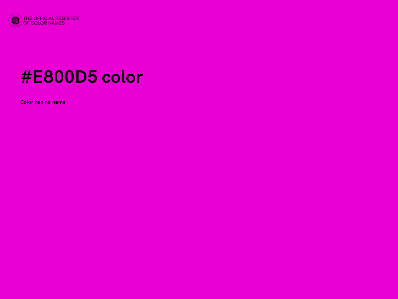 #E800D5 color image