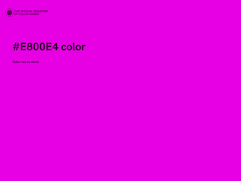 #E800E4 color image