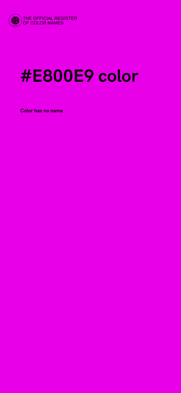 #E800E9 color image