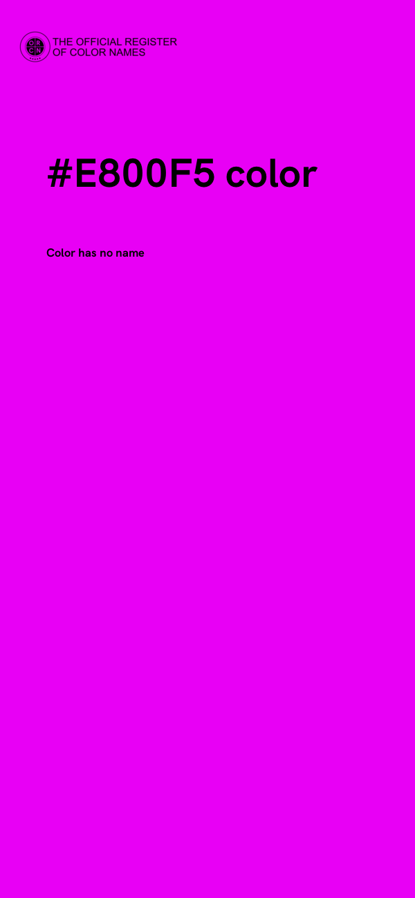 #E800F5 color image