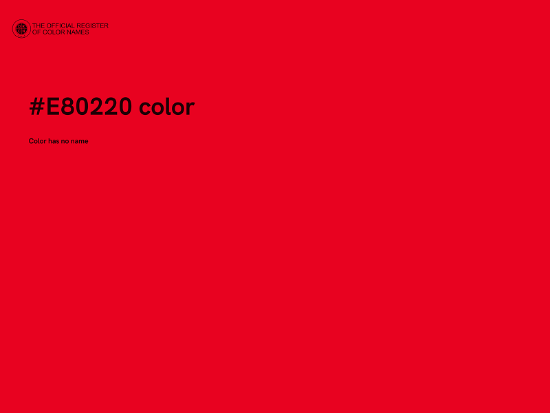 #E80220 color image