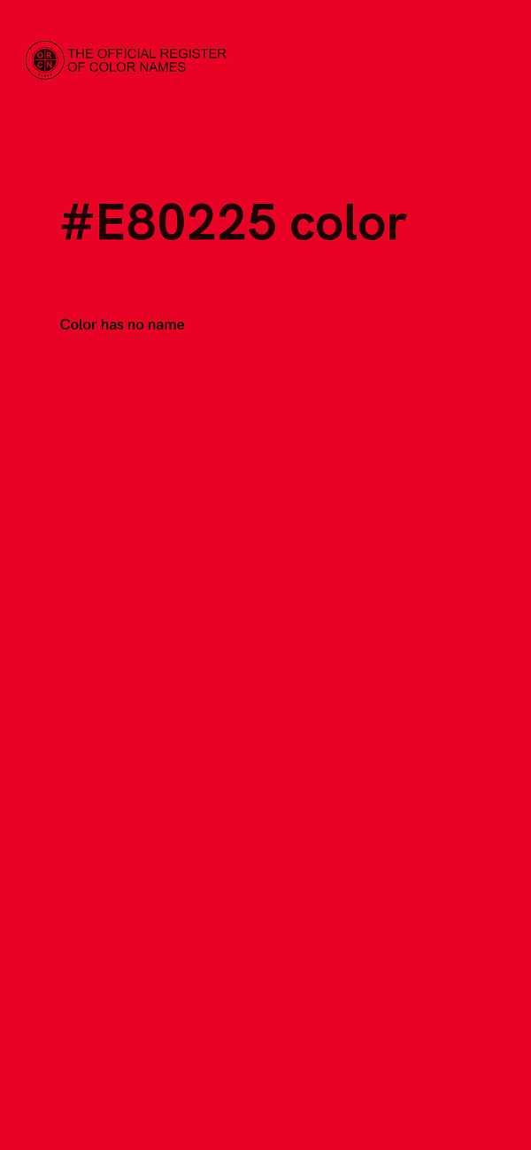 #E80225 color image