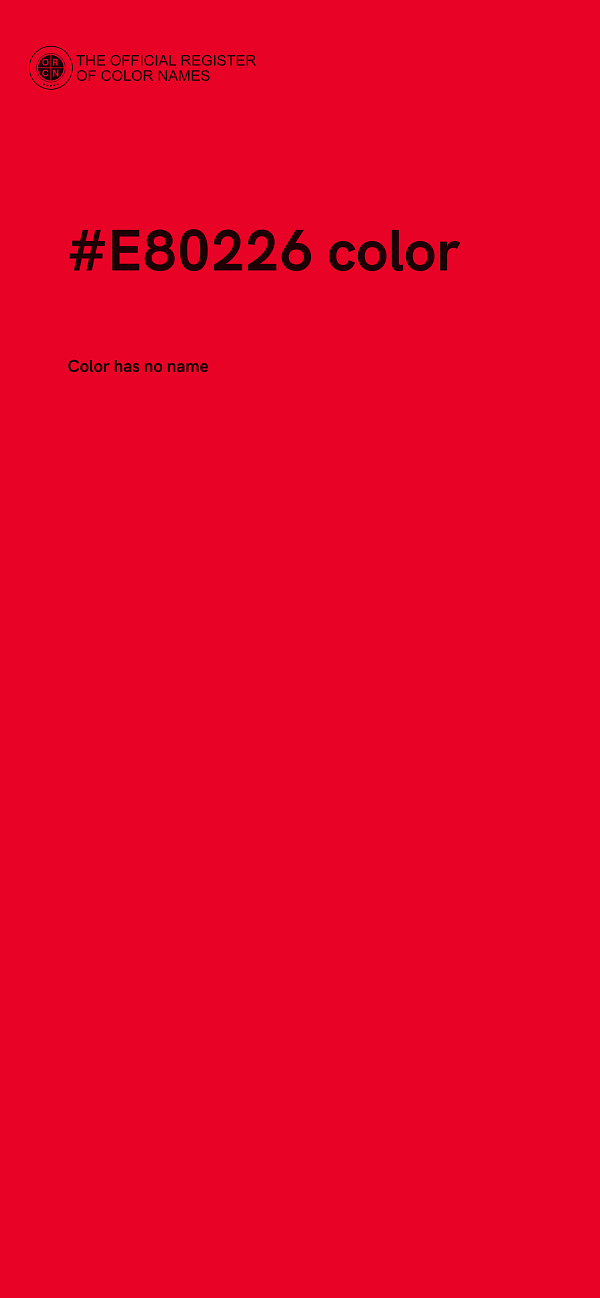 #E80226 color image