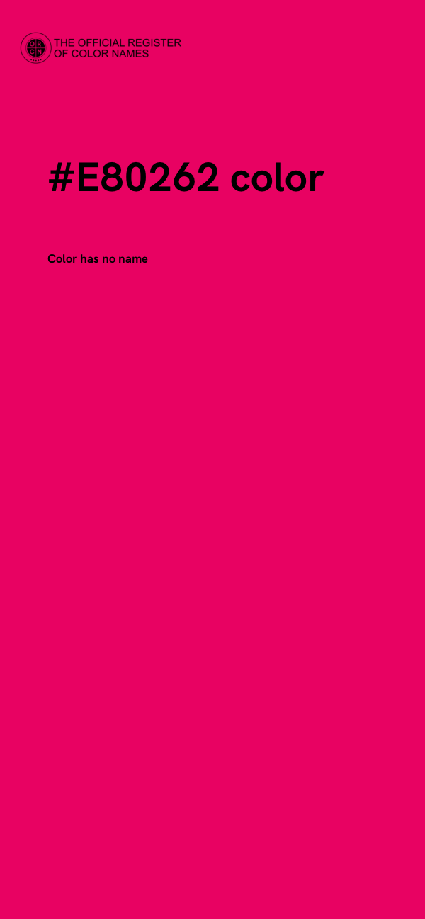 #E80262 color image