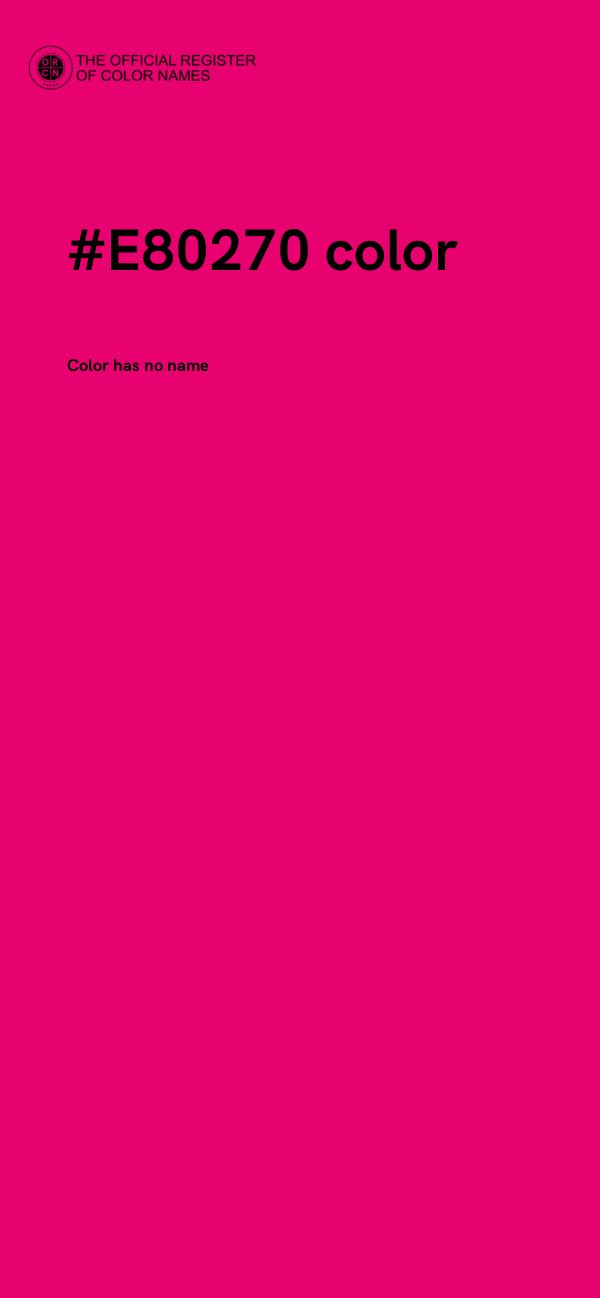 #E80270 color image