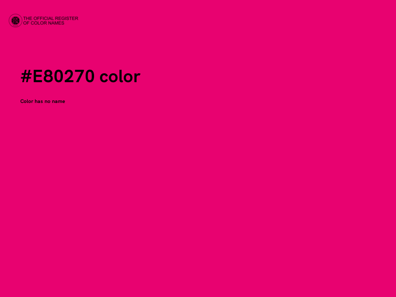 #E80270 color image