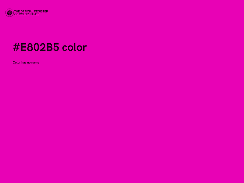 #E802B5 color image