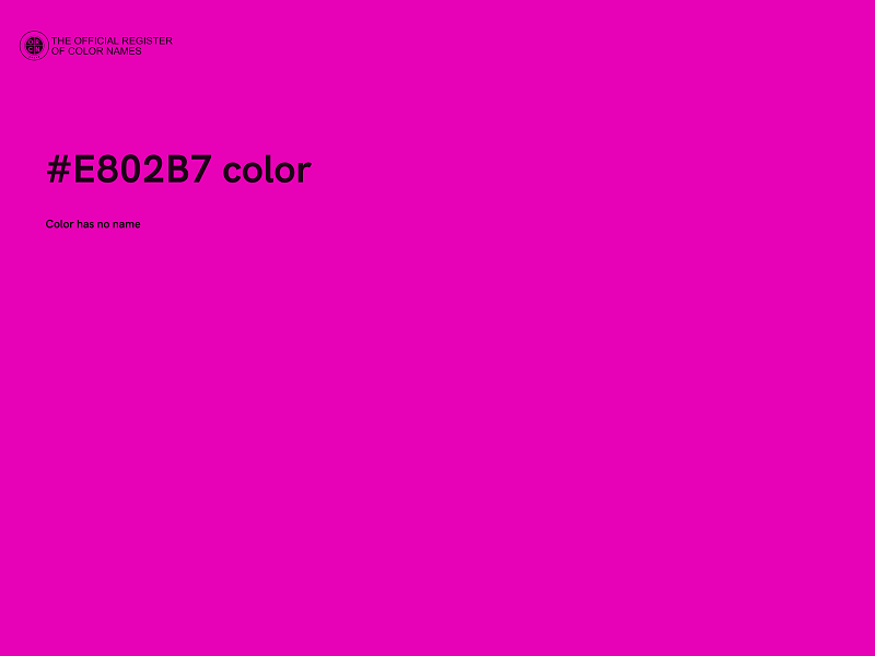 #E802B7 color image
