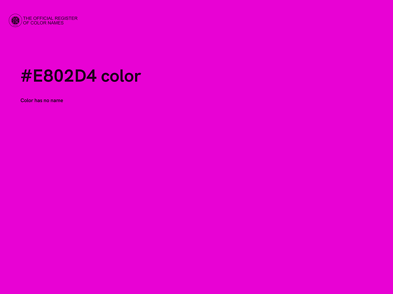 #E802D4 color image