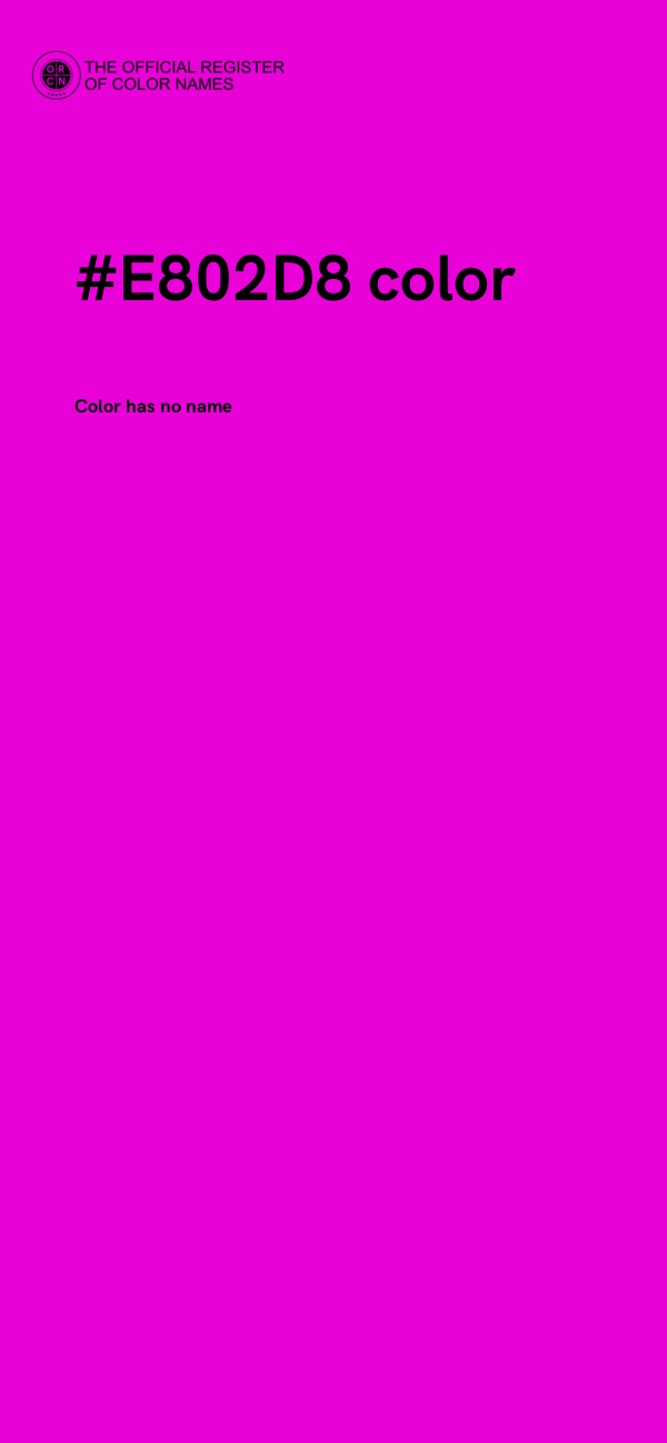 #E802D8 color image