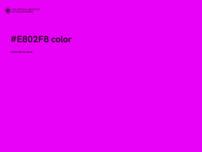 #E802F8 color image