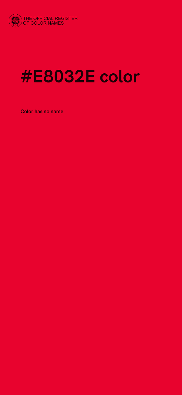 #E8032E color image