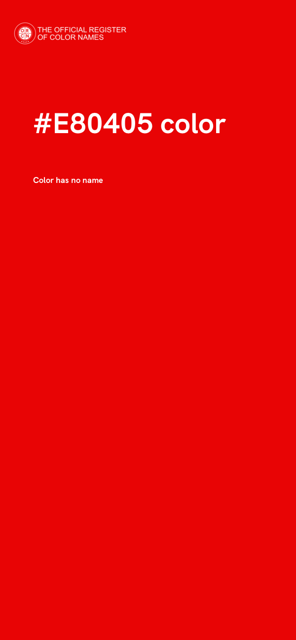 #E80405 color image