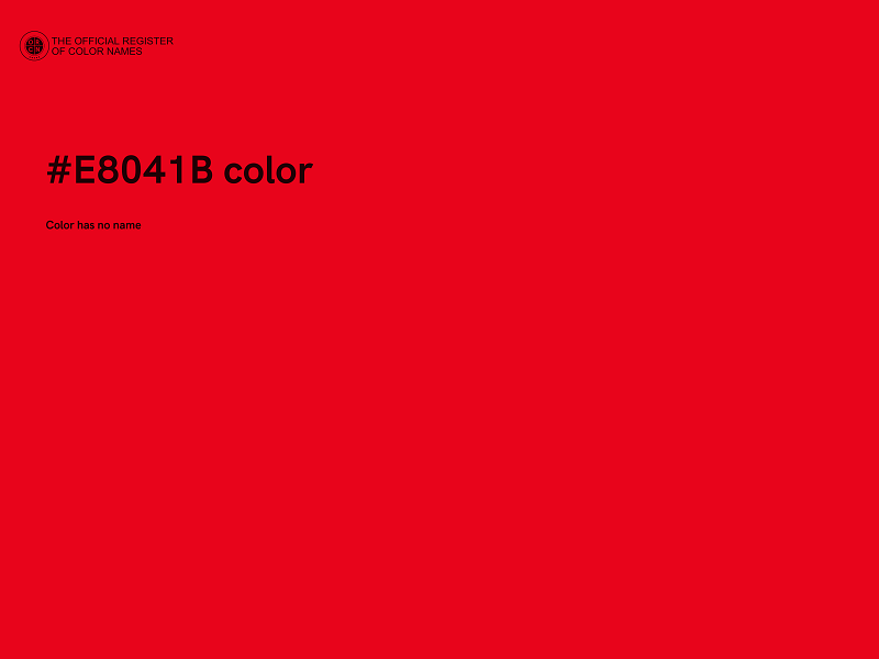 #E8041B color image