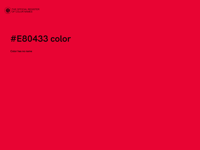 #E80433 color image