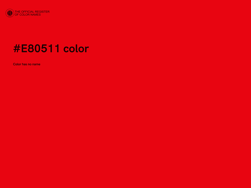 #E80511 color image