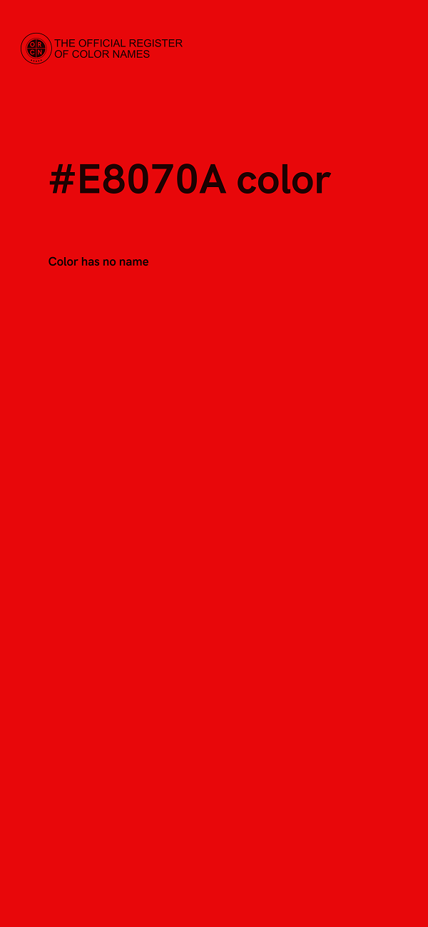 #E8070A color image