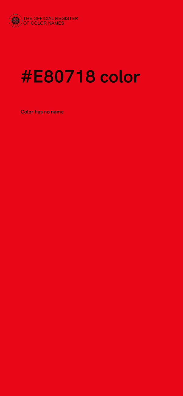 #E80718 color image
