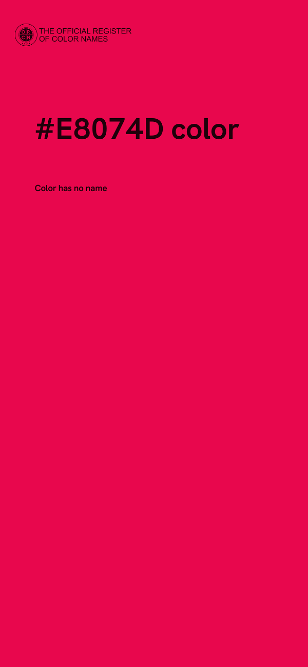 #E8074D color image