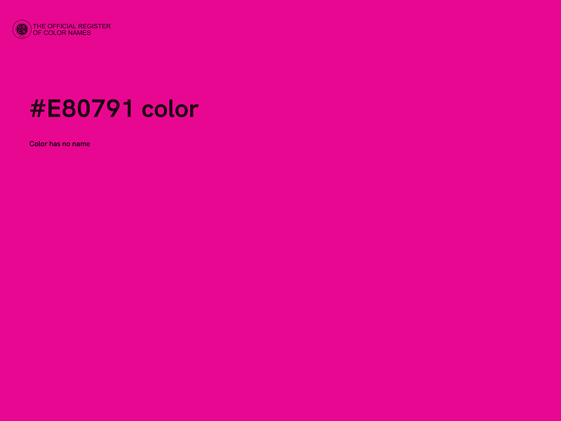 #E80791 color image