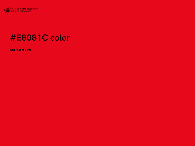 #E8081C color image