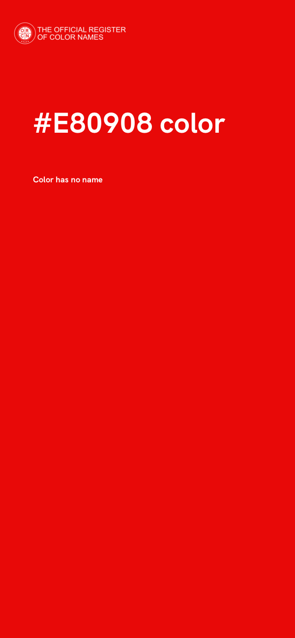 #E80908 color image