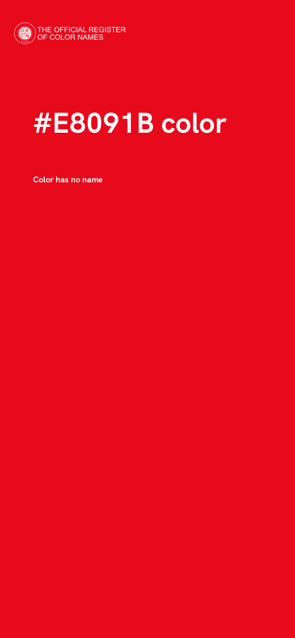 #E8091B color image