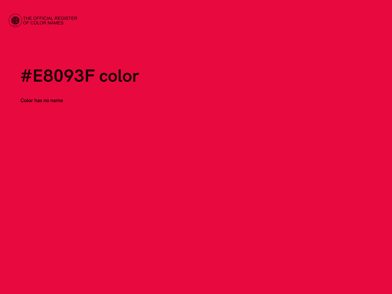 #E8093F color image