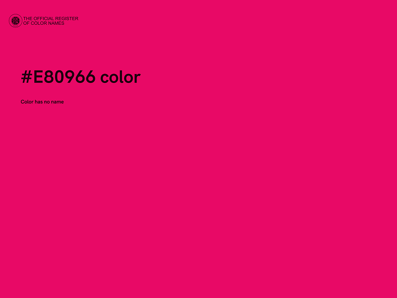 #E80966 color image