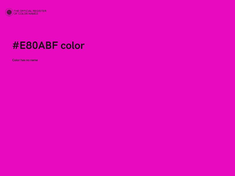 #E80ABF color image