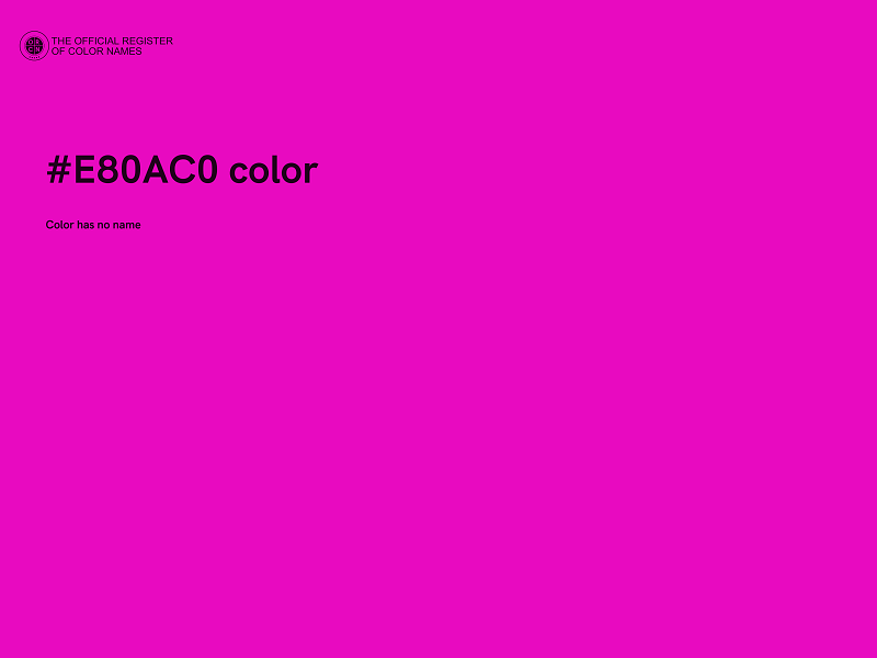 #E80AC0 color image