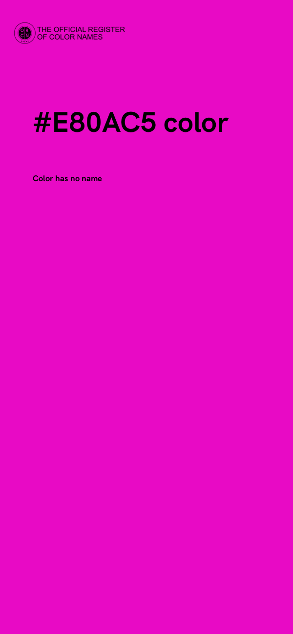 #E80AC5 color image