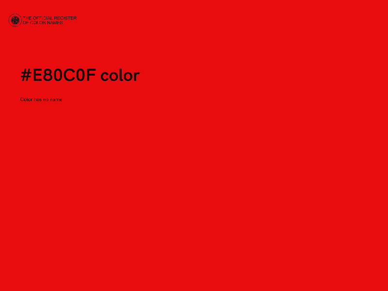 #E80C0F color image