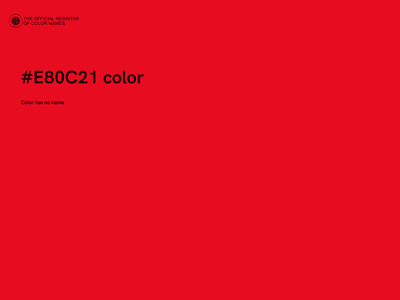 #E80C21 color image