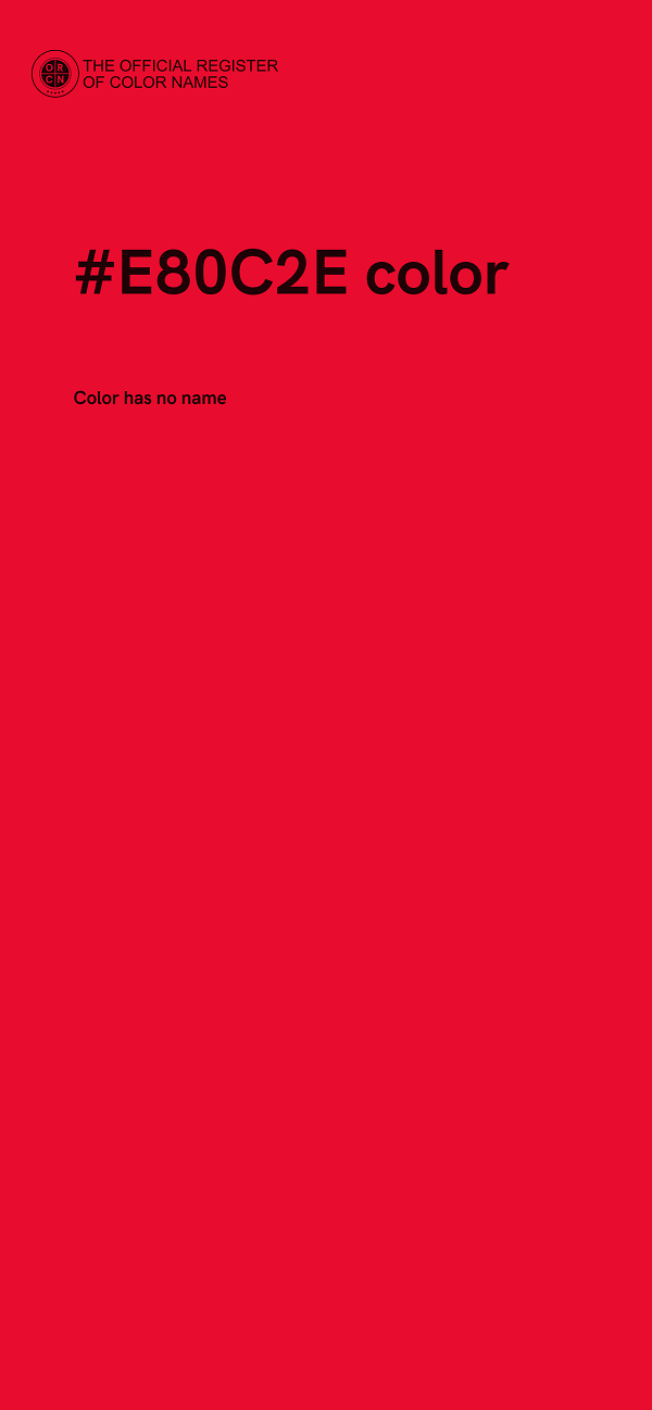 #E80C2E color image