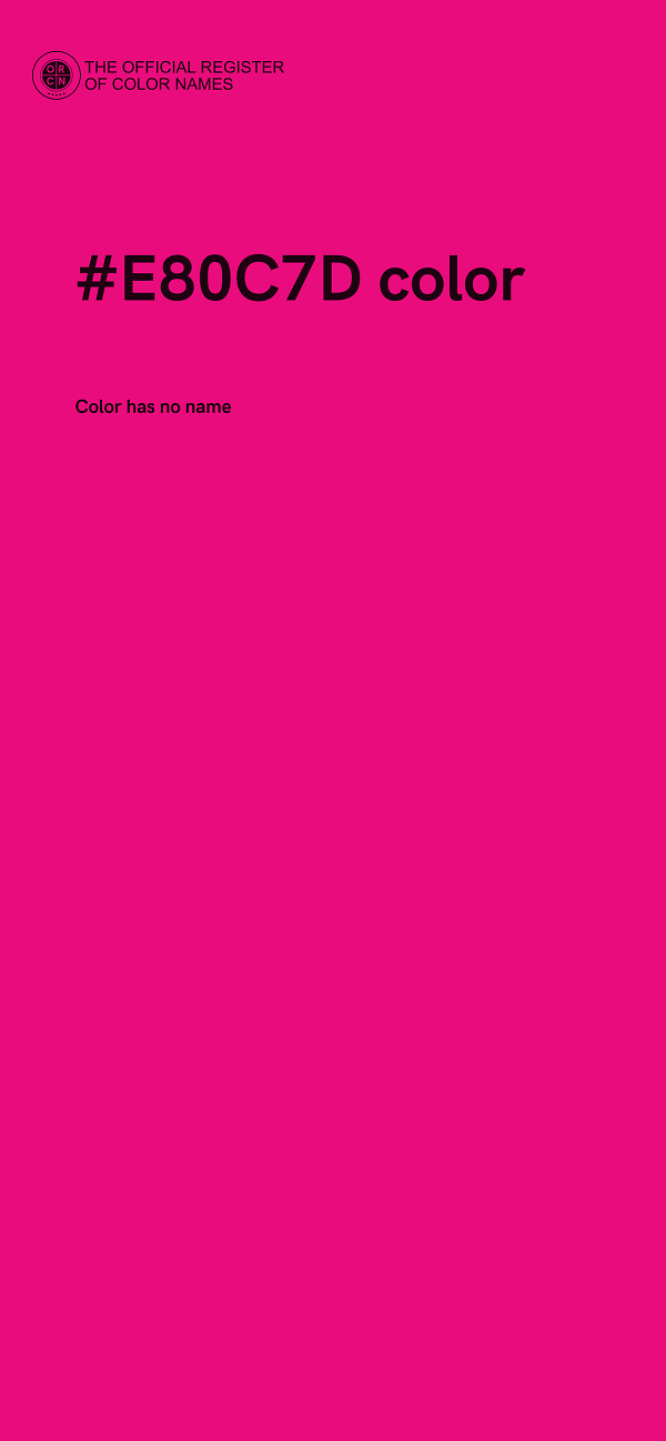 #E80C7D color image