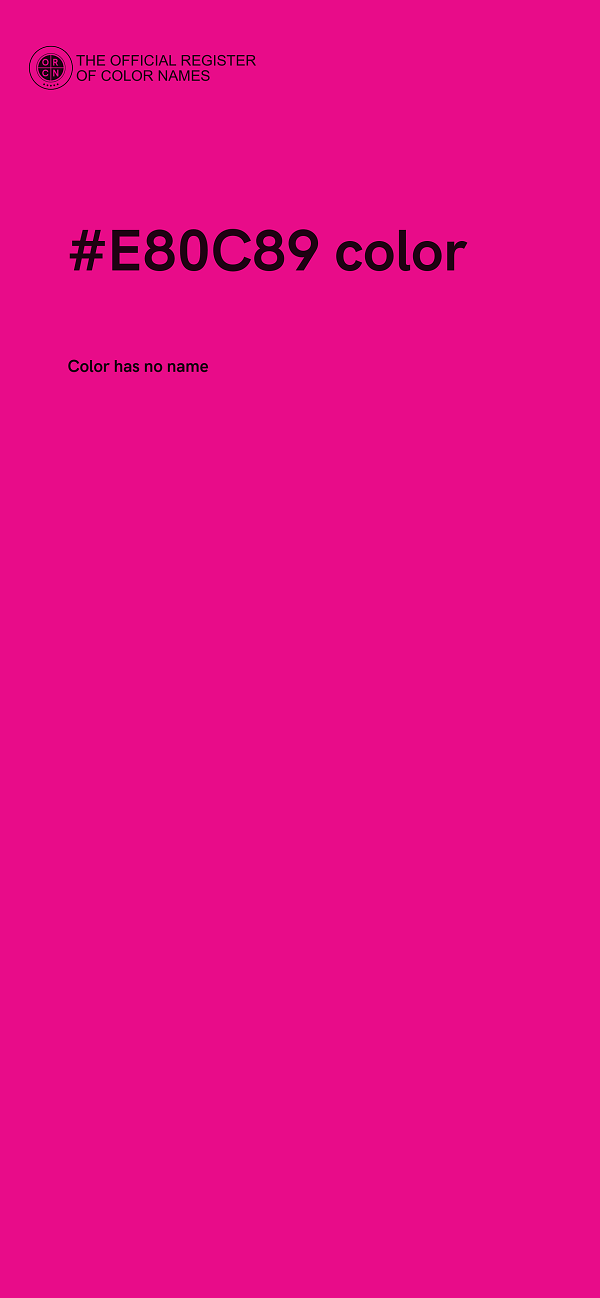 #E80C89 color image