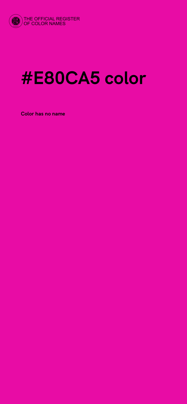 #E80CA5 color image