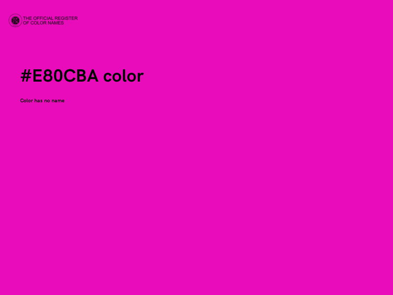 #E80CBA color image