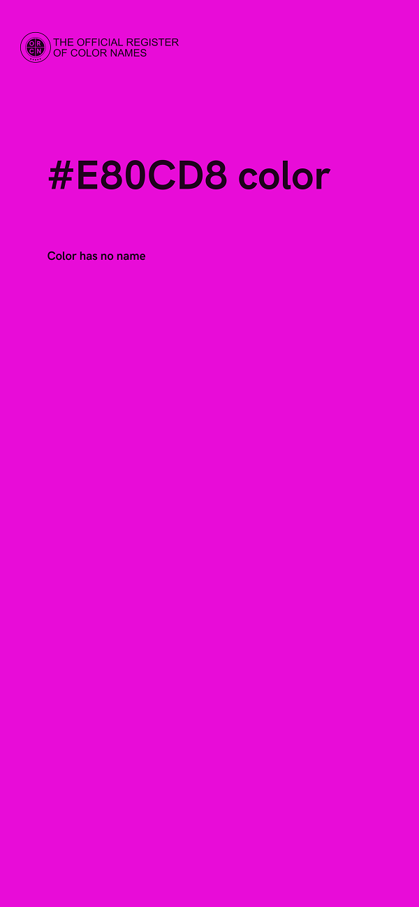 #E80CD8 color image