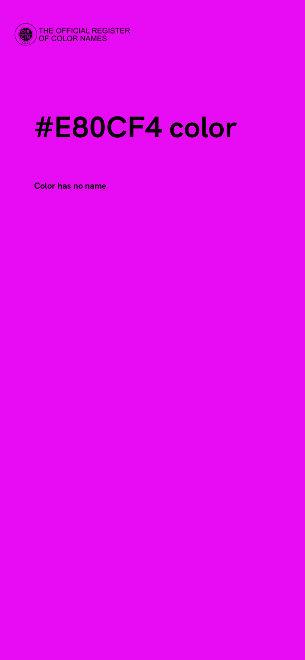 #E80CF4 color image