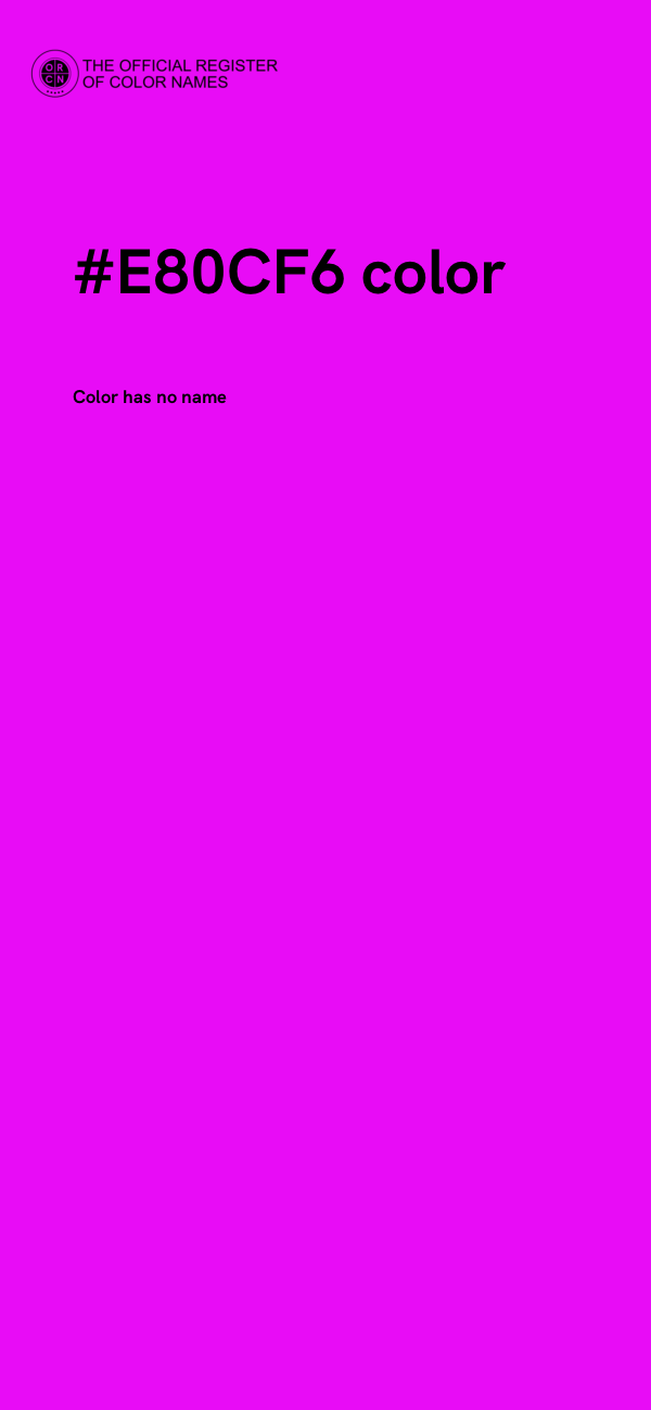 #E80CF6 color image