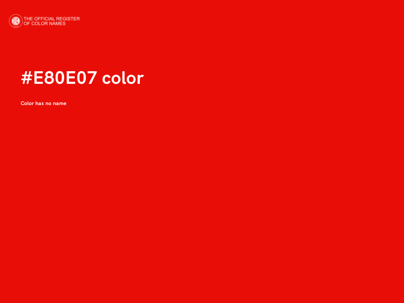 #E80E07 color image