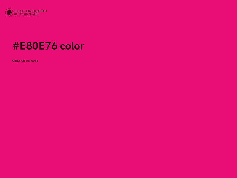 #E80E76 color image