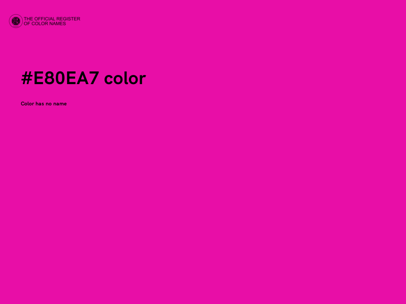 #E80EA7 color image