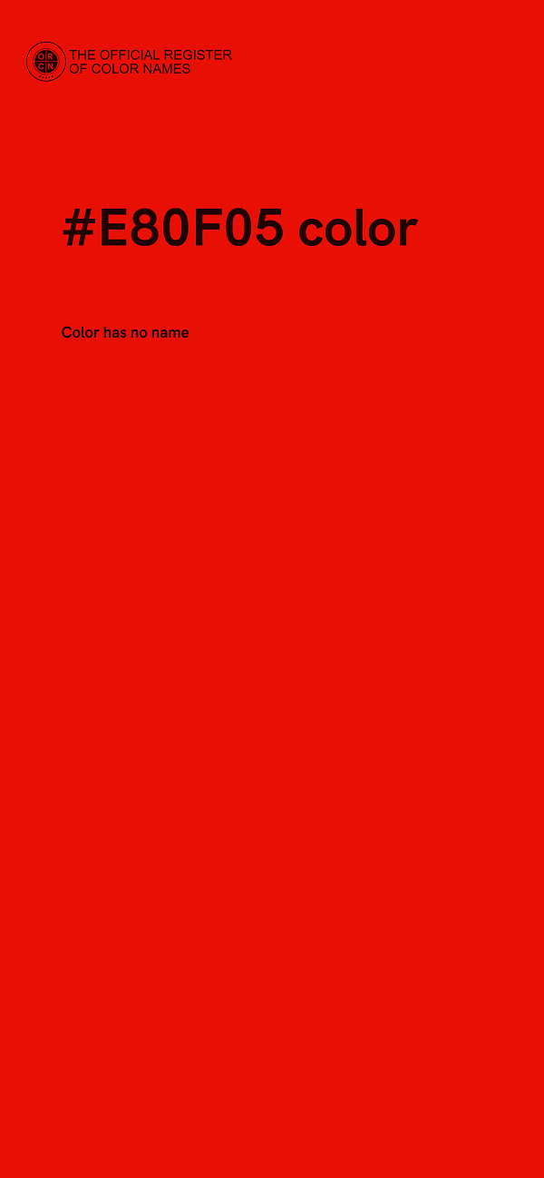 #E80F05 color image