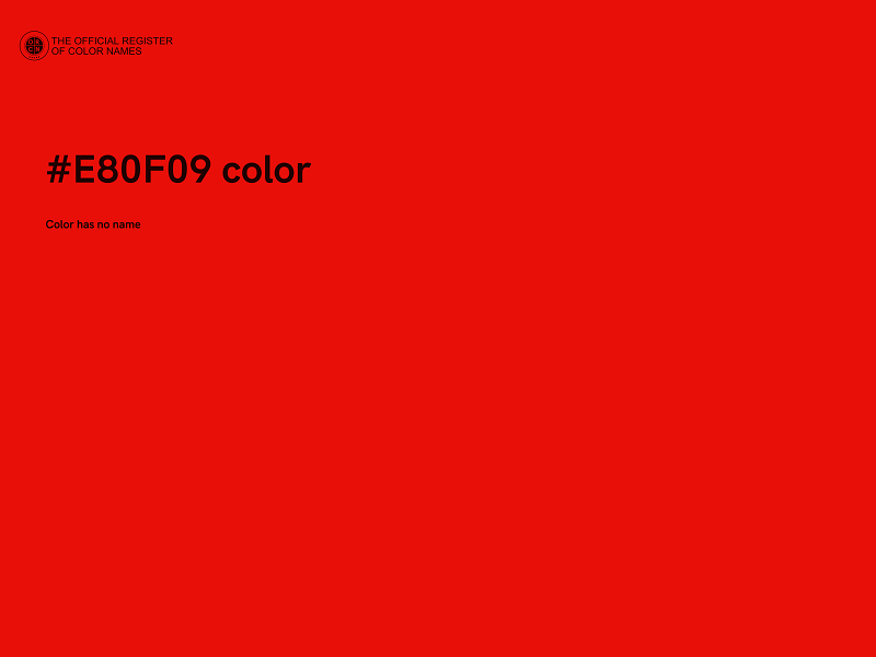 #E80F09 color image