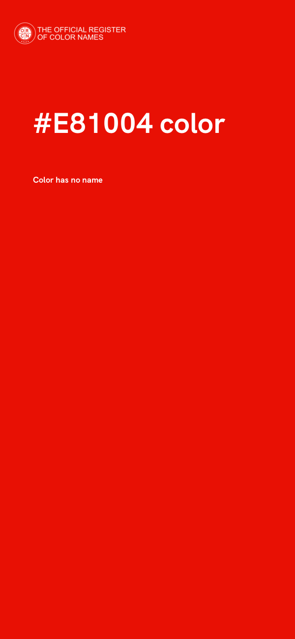 #E81004 color image