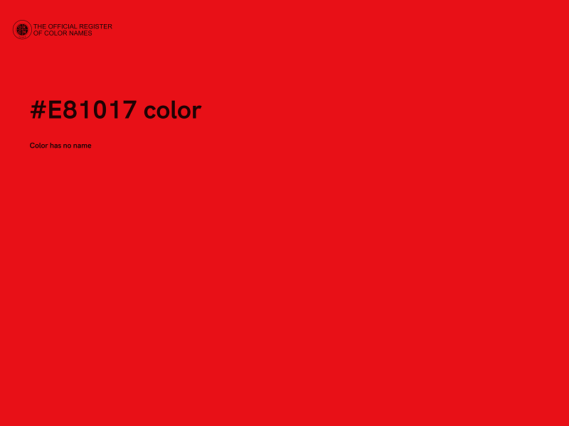 #E81017 color image
