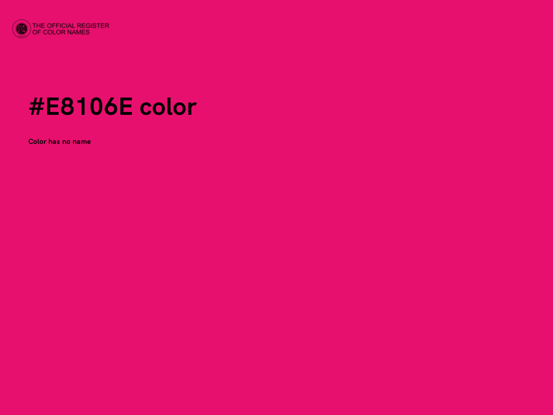 #E8106E color image